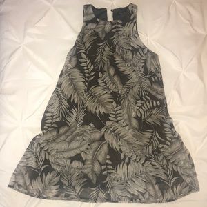 Green Palm Patterned Dress